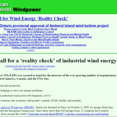 North American Platform Against Windpower